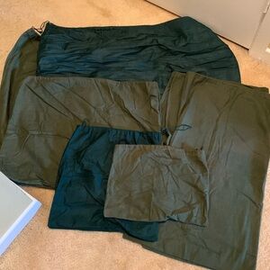 Assorted Green dust bags